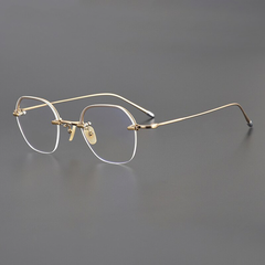 Lucas Quality Vintage Titanium Rimless Glasses Frame