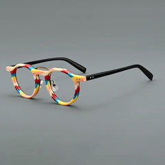 Ron Retro Round Acetate Glasses Frame