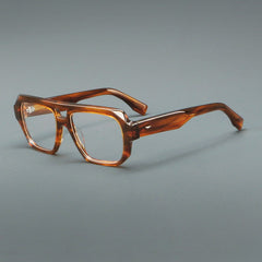 Yuan Retro Rectangle Acetate Glasses Frame