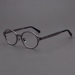 Luther Round Classic Titanium Glasses Frame