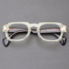 Rotonya Acetate Retro Square Glasses Frame