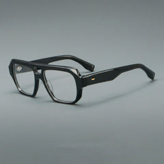 Yuan Retro Rectangle Acetate Glasses Frame