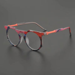 Paelor Retro Round Acetate Glasses Frame