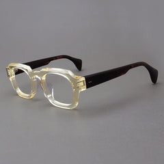 Rotonya Acetate Retro Square Glasses Frame