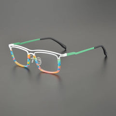 Garnet Rectangle Titanium Glasses Frame