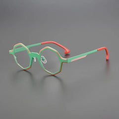 Charly Titanium Geometric Glasses Frame