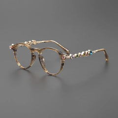 Opal Vintage Rhinesotne Cat Eye Glasses Frame