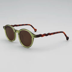 Elton Acetate Round Sunglasses