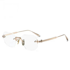 Spurs Retro Rimless Titanium Glasses Frame