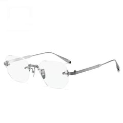 Spurs Retro Rimless Titanium Glasses Frame