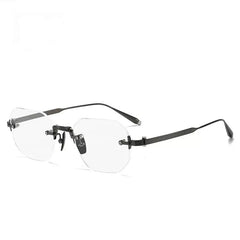 Spurs Retro Rimless Titanium Glasses Frame