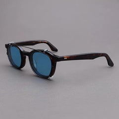 Crowe Vintage Acetate Glasses Frame With sunglasses Clips