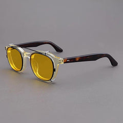 Crowe Vintage Acetate Glasses Frame With sunglasses Clips