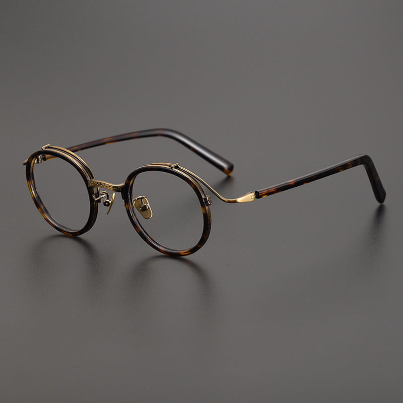Hank Vintage Acetate Round Glasses Frame
