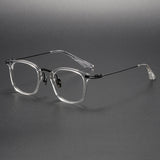 Norman Acetate Titanium Rectangle Glasses Frame