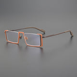 Eilika Vintage Titanium Rectangle Glasses Frame