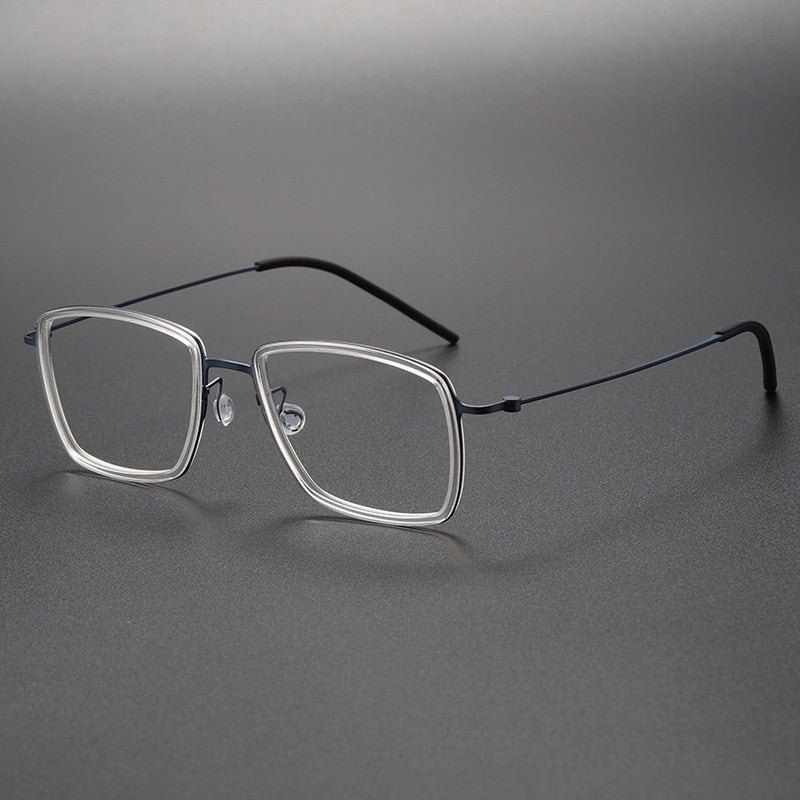 Noya Handmade Screwless Titanium Rectangle Glasses Frame