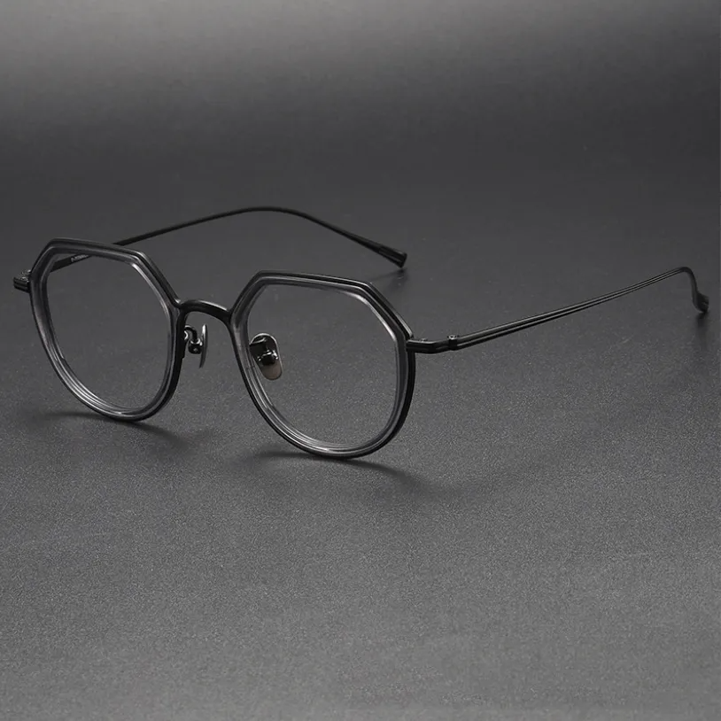 Jerria Titanium Geometric Glasses Frame