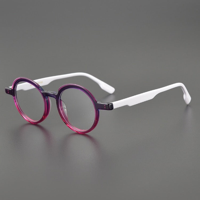 Matherne Retro Round Acetate Glasses Frame