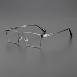 Eaton Titanium Rectangle Glasses Frame