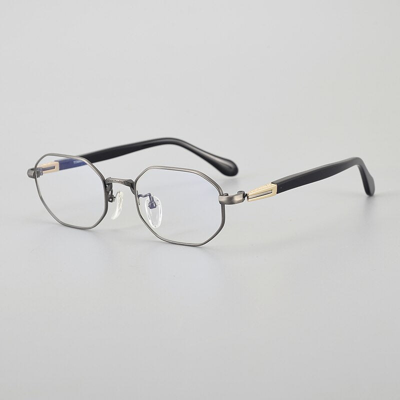 Matilda Titanium+Acetate Legs Rectangle Glasses Frame