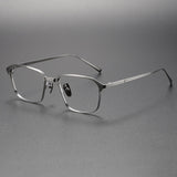 Stephanie Handmade Titanium Rectangle Glasses Frame