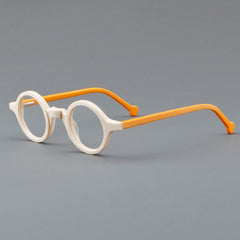 Alfie Vintage Small Acetate Frame Round Frames Southood C4 Orange 