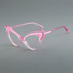 Alisa Retro Cat Eye Glasses Frame Cat Eye Frames Southood C2 Pink 