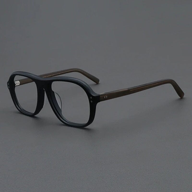 Beal Retro Acetate Eyeglasses Frame Aviator Frames Southood Matte Black Green 