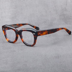 Bersh Retro Acetate Glasses Frame Round Frames Southood Leopard 