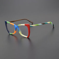 Cameo Acetate Cat Eye Glasses Frame Cat Eye Frames Southood Blue Brown 