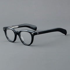 Chad Retro Acetate Glasses Frame Round Frames Southood Black 