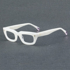 Eaman Vintage Acetate Glasses Frame Geometric Frames Southood C2 White 