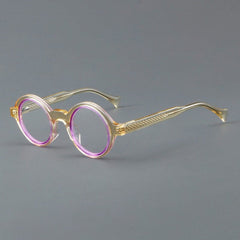 Fonda Acetate Round Retro Glasses Frame Round Frames Southood Yellow 