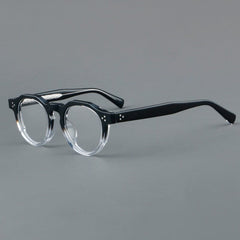 Garey Vintage Acetate Glasses Frame Round Frames Southood Black Clear 