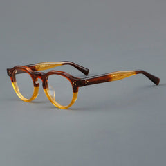 Garey Vintage Acetate Glasses Frame Round Frames Southood Tea Yellow 