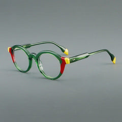 Giggs Vintage Round Acetate Glasses Frame Round Frames Southood Green 