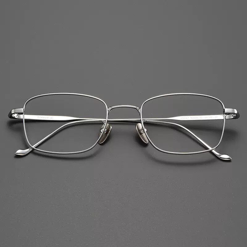 Johnny Vintage Titanium Eyeglasses Frame Rectangle Frames Southood Silver 