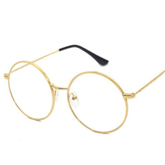 Kitty Big Round Metal Glasses Frame Round Frames Southood Gold 