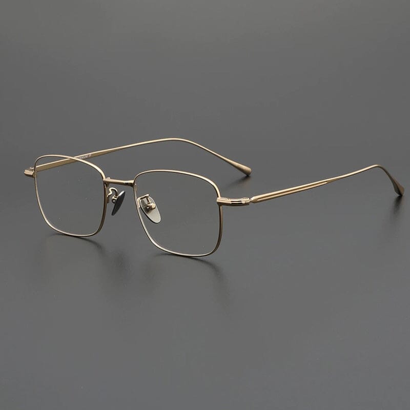 Lyndon Vintage Titanium Eyeglasses Frame Rectangle Frames Southood Gold 