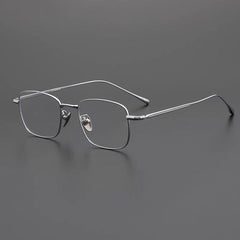 Lyndon Vintage Titanium Eyeglasses Frame Rectangle Frames Southood Silver 
