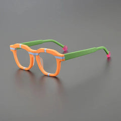Millen Retro Rectangle Glasses Frame Rectangle Frames Southood Matte Orange 