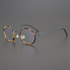Patten Round Glasses Frame Round Frames Southood Blue leopard 