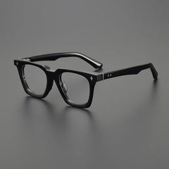 Quint Vintage Square Acetate Glasses Frame Rectangle Frames Southood Black Silver 