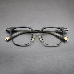 Reve Vintage Acetate Square Glasses Frame Rectangle Frames Southood Black 