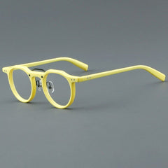 Ron Retro Round Acetate Glasses Frame Round Frames Southood Yellow 