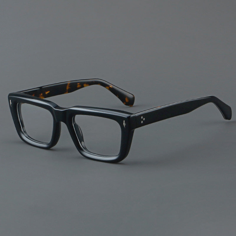 Sutton Retro Rectangle Acetate Glasses Frame – Fomolooo