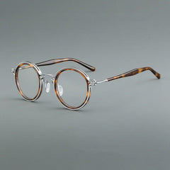 Tate Vintage Acetate Glasses Frame Round Frames Southood Tortoiseshell Silver 