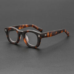 Ugo Vintage Acetate Glasses Frame Oval Frames Southood Matte Leopard 