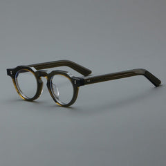 Zain Vintage Acetate Glasses Frame Round Frames Southood Olive 